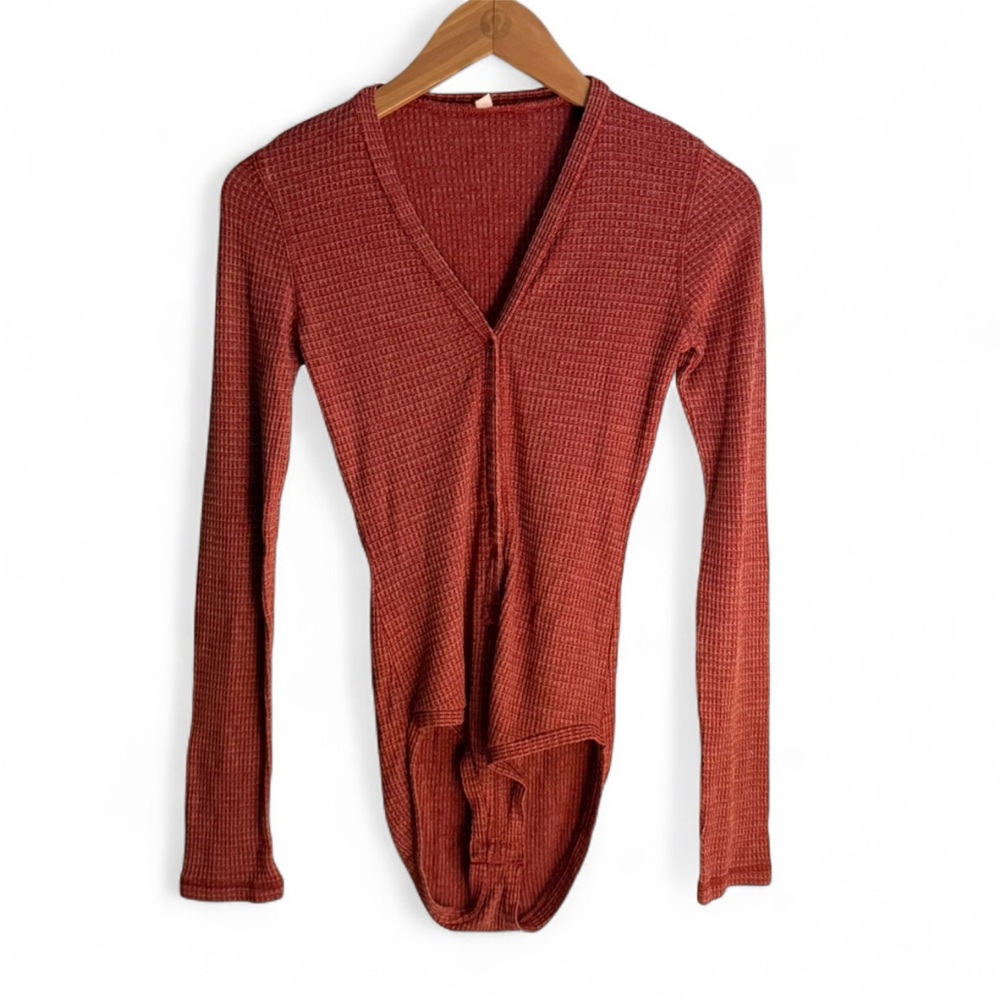Free People Keep Your Cool Henley Thermal Bodysuit